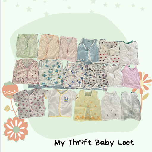 Assorted set of preloved baby jablas (0-3 months)